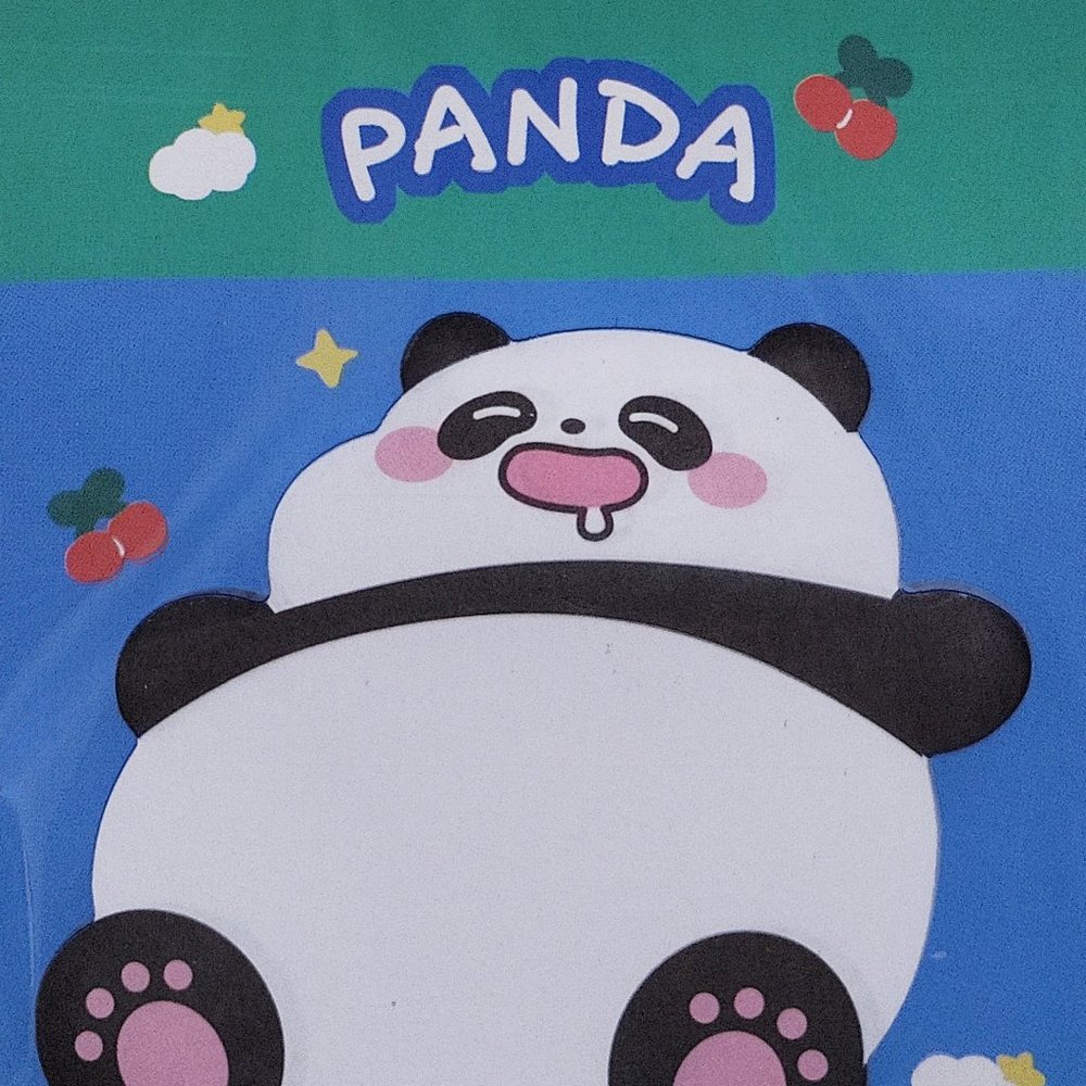 Fat happy panda bear drooling sticky notes memo pad